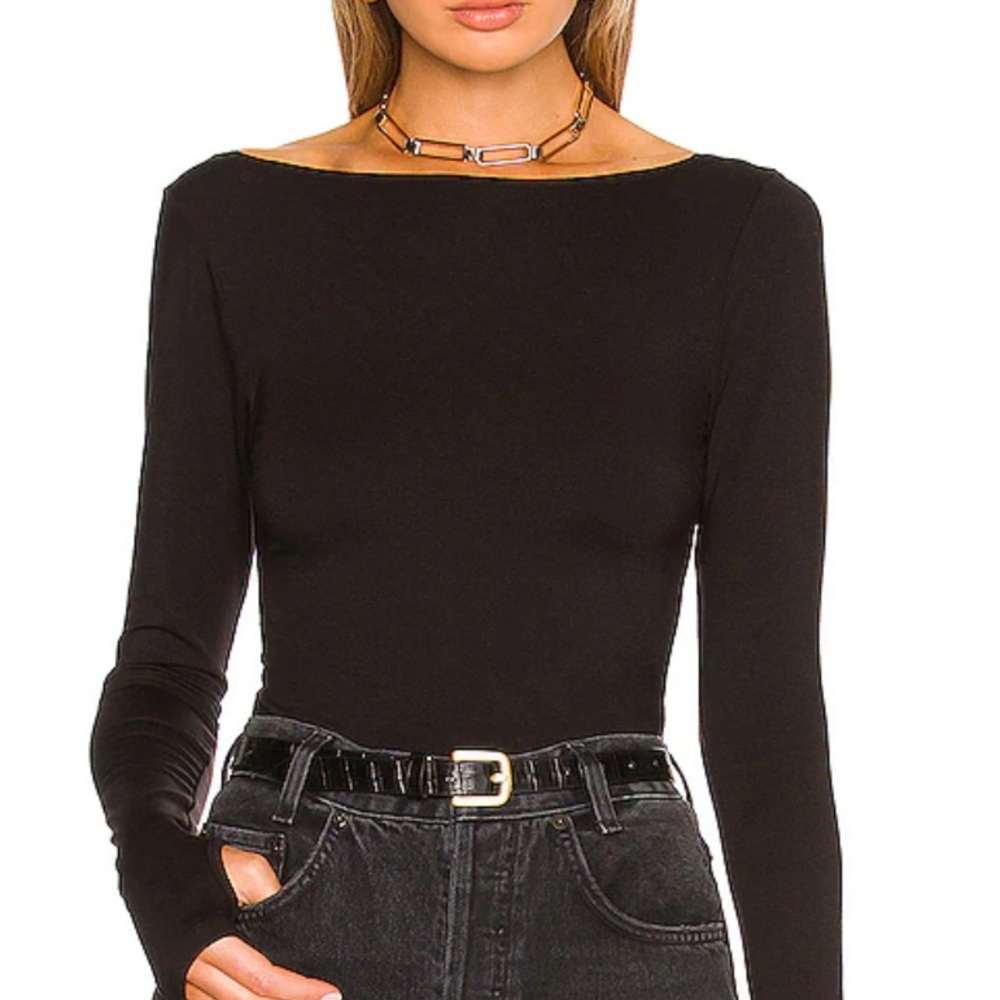 Not Yours to Keep Black Top Nikita Top in Black